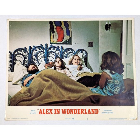 Lot of 2 Alex In Wonderland 1970 Movie Lobby Cards Comedy Donald Sutherland VTG - Picture 3 of 14